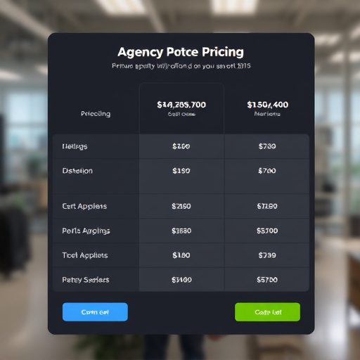 agency marketing pricing
