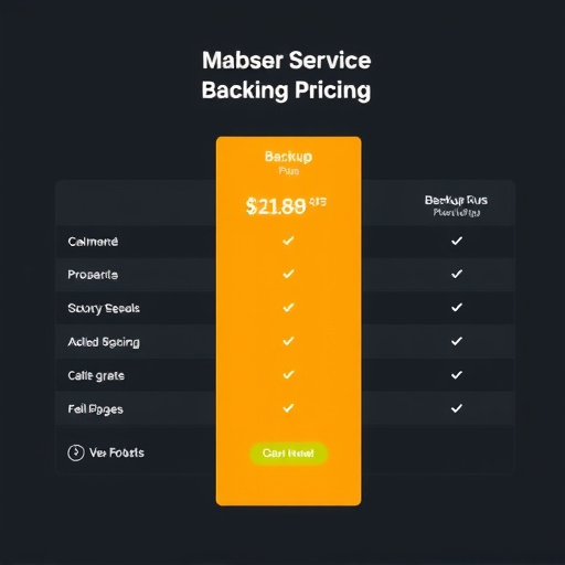backup service pricing plan