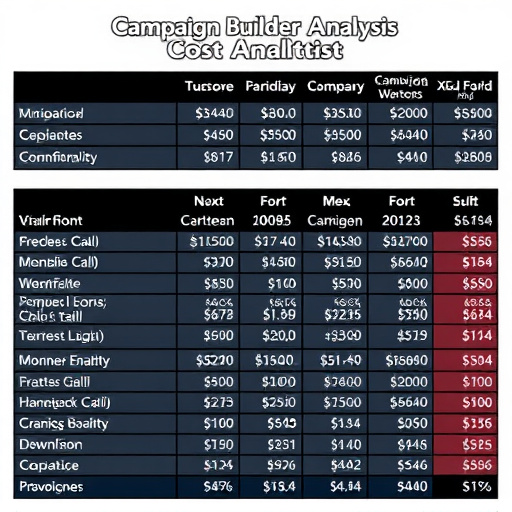 campaign builder cost analysis