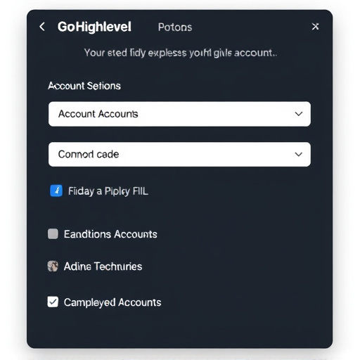 gohighlevel account options