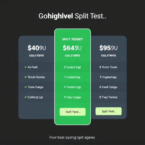 gohighlevel split test pricing