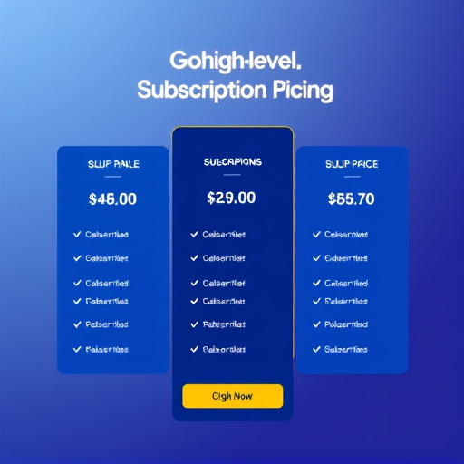 gohighlevel subscription pricing