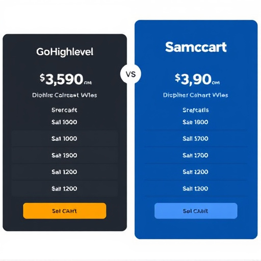 gohighlevel vs samcart pricing comparison