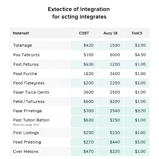 integration setup cost
