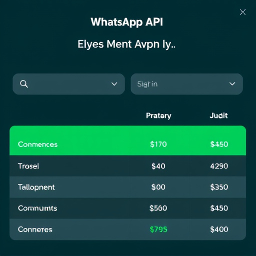 whatsapp api plan cost