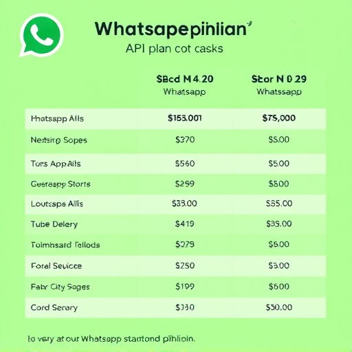 whatsapp api plan cost