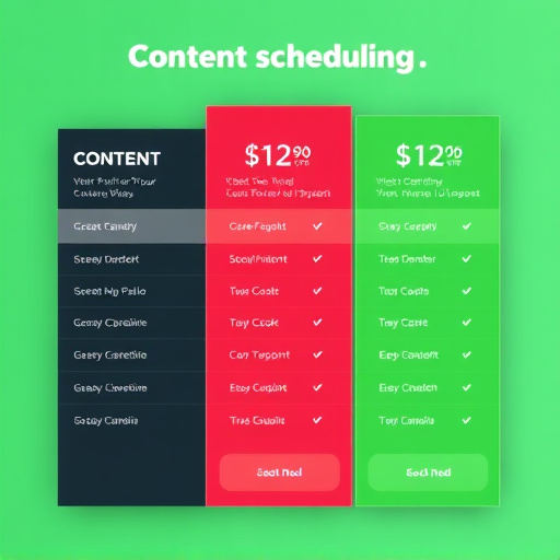 content scheduling pricing