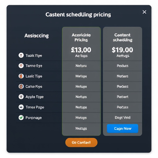 content scheduling pricing