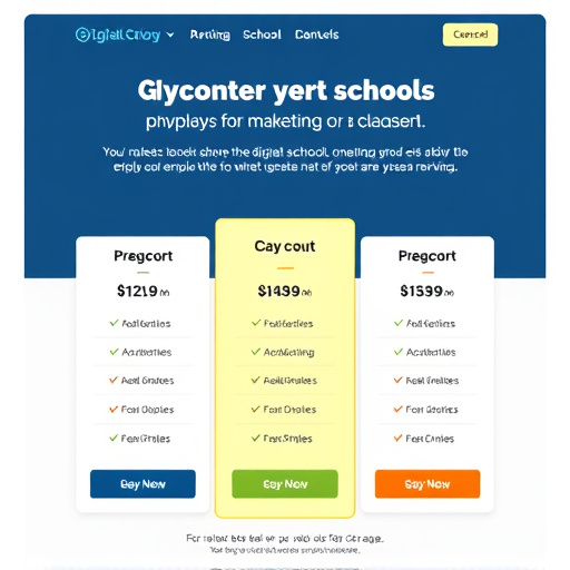 digital school marketing pricing