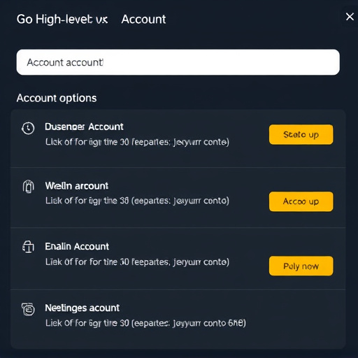 gohighlevel account options