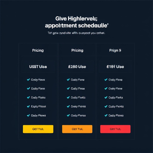 gohighlevel appointment scheduling pricing