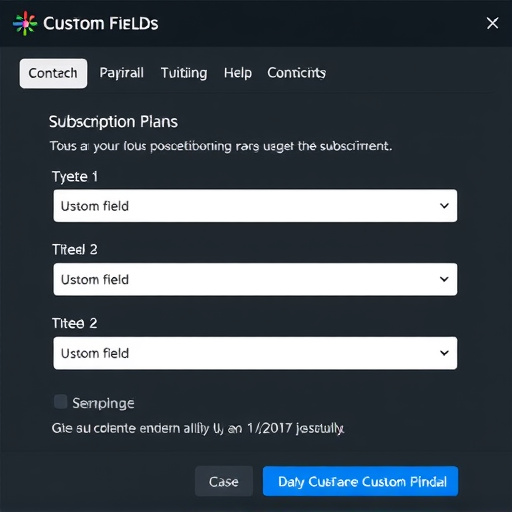 gohighlevel custom fields subscription plans