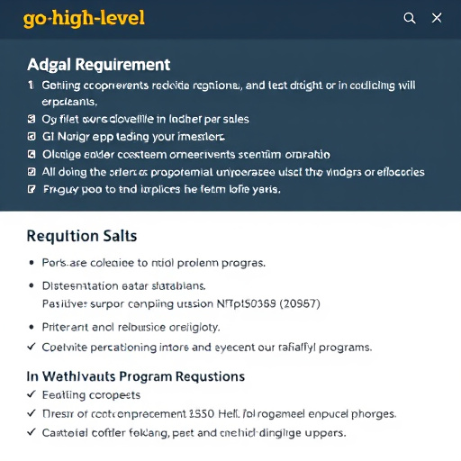 gohighlevel program requirements