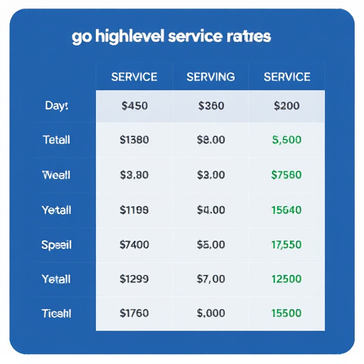 gohighlevel service rates