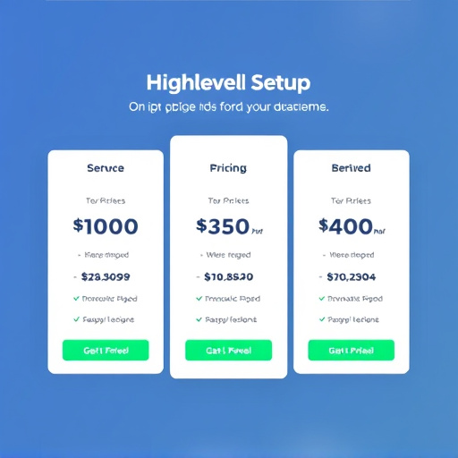 gohighlevel setup pricing
