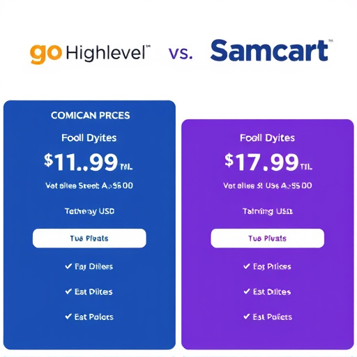 gohighlevel vs samcart pricing comparison