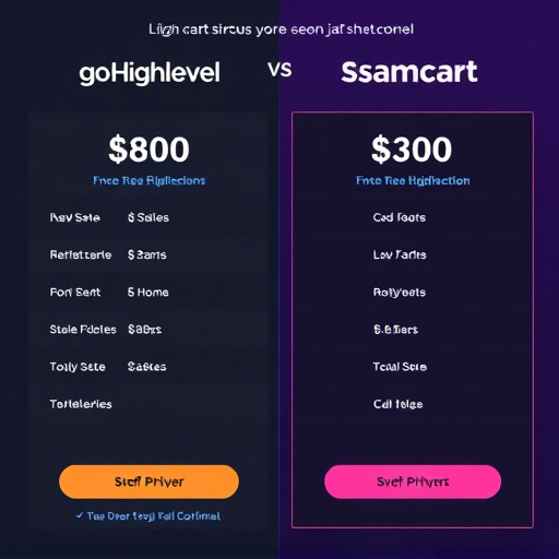 gohighlevel vs samcart pricing comparison