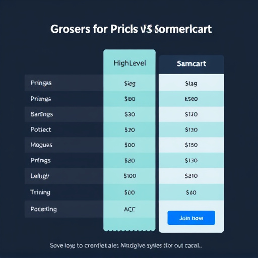gohighlevel vs samcart pricing comparison