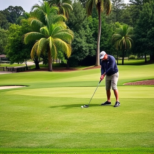 golfing