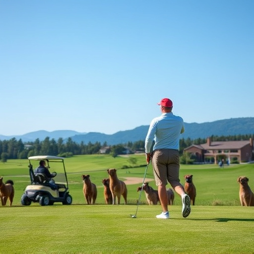 golfing