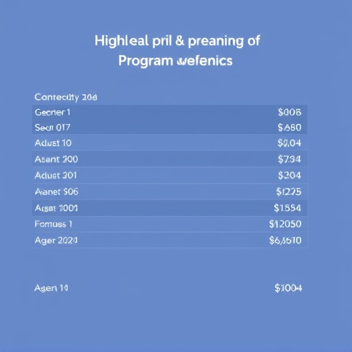 highlevel agency program cost