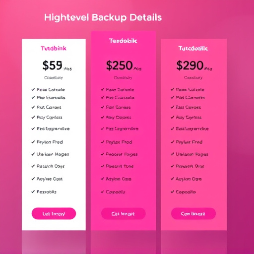 highlevel backup pricing details