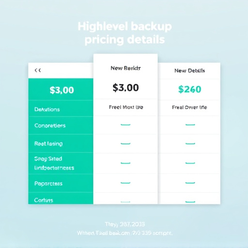 highlevel backup pricing details