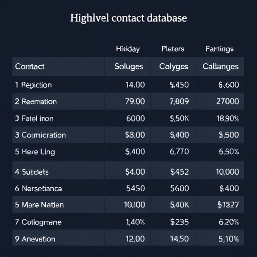 highlevel contact database cost