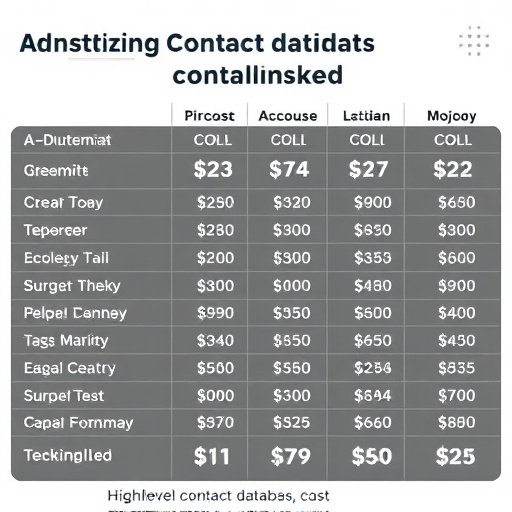 highlevel contact database cost