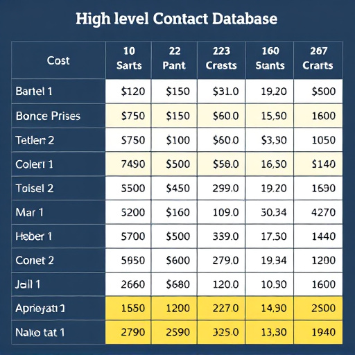 highlevel contact database cost