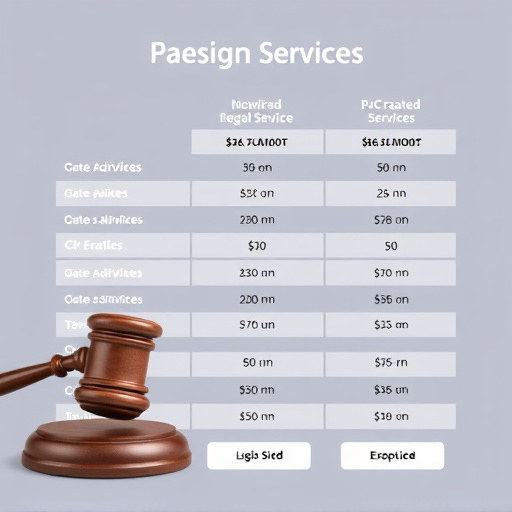 legal service pricing