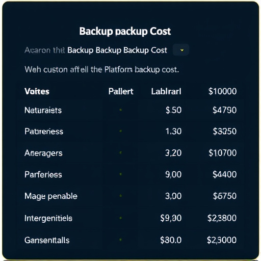 platform backup cost