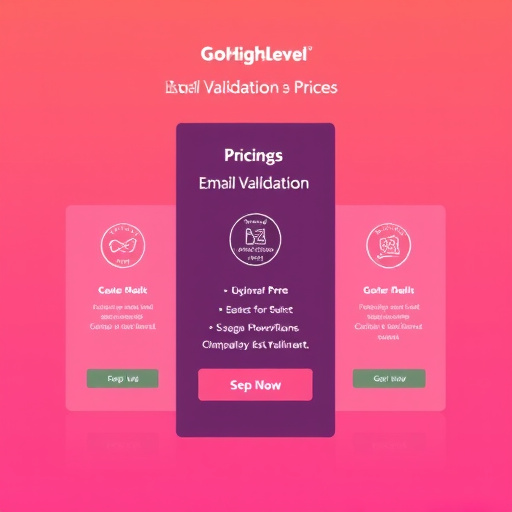 pricing for email validation in gohighlevel