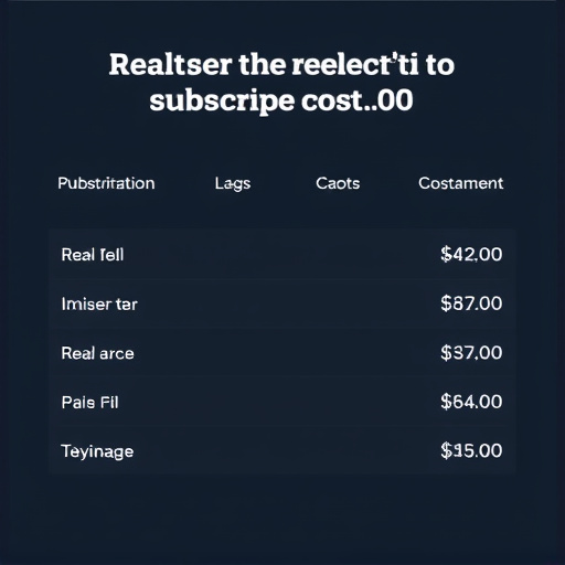 realtor subscription cost
