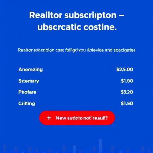 realtor subscription cost