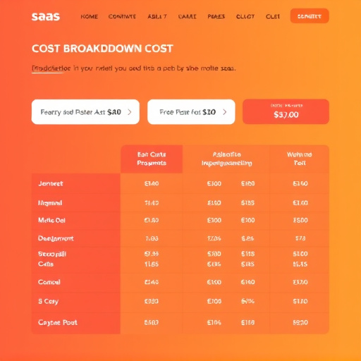 saas website cost breakdown