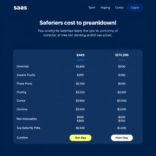 saas website cost breakdown