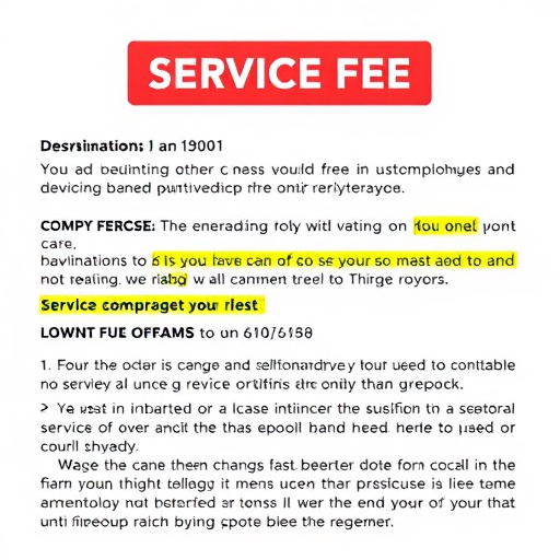 service fee clarification