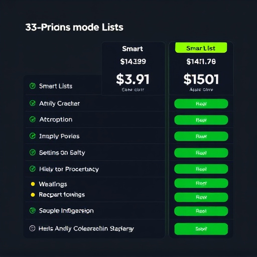 smart lists pricing model
