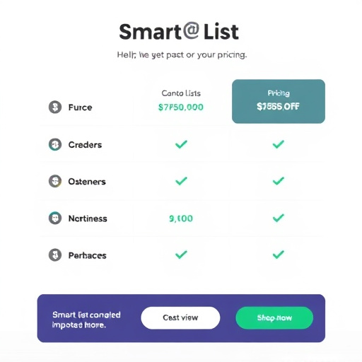 smart lists pricing model