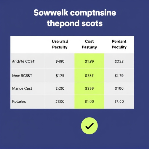 software cost comparison