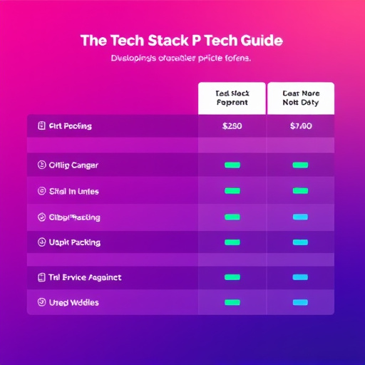 tech stack pricing guide