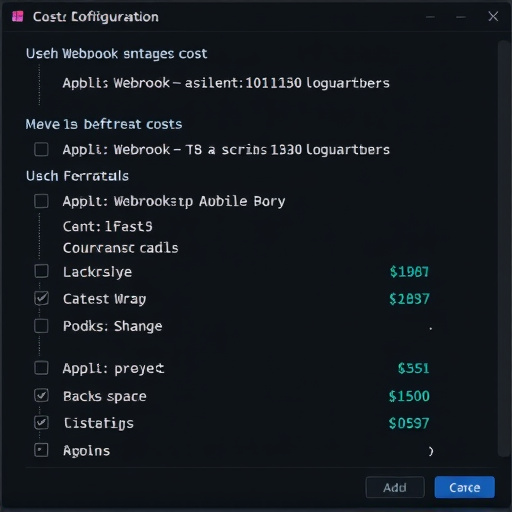 webhook configuration cost