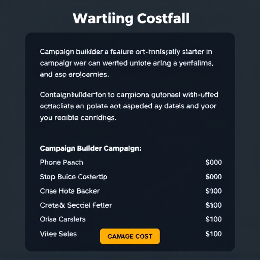 campaign builder feature cost