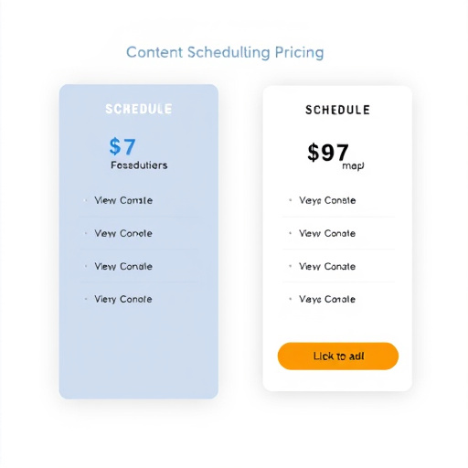 content scheduling pricing