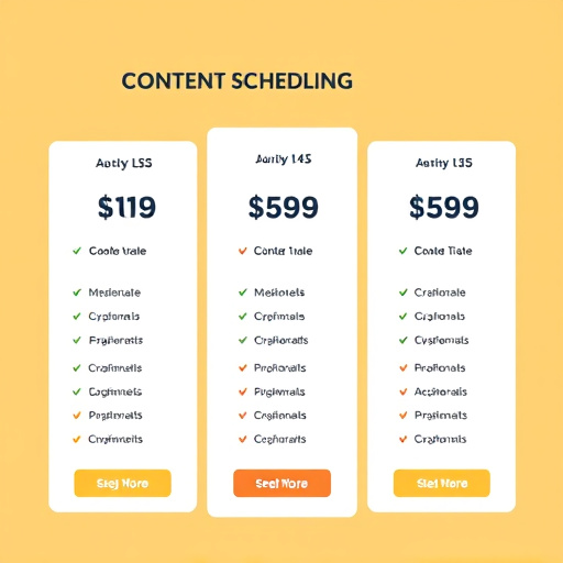 content scheduling pricing