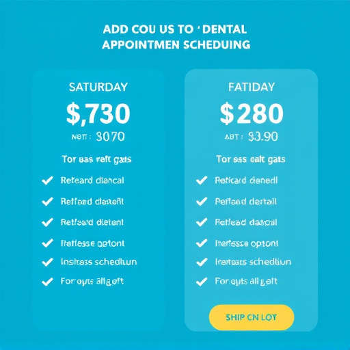 dental appointment scheduling pricing