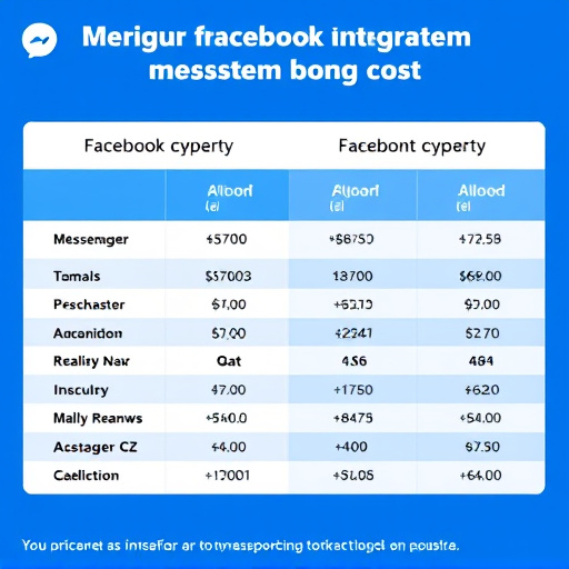 facebook messenger integration cost