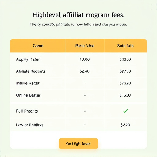 gohighlevel affiliate program fees