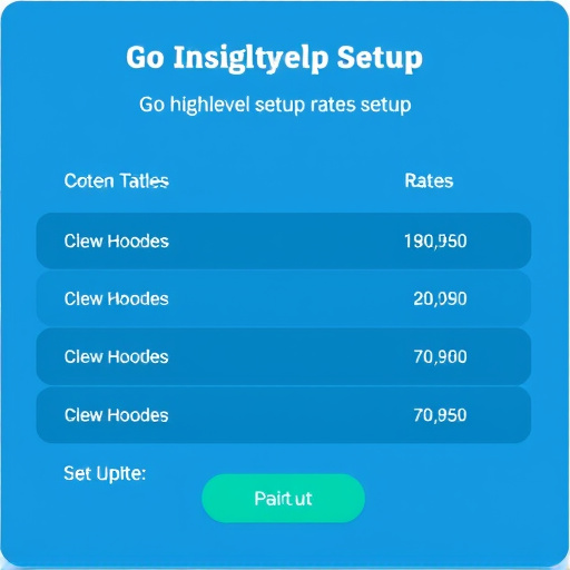 gohighlevel setup rates